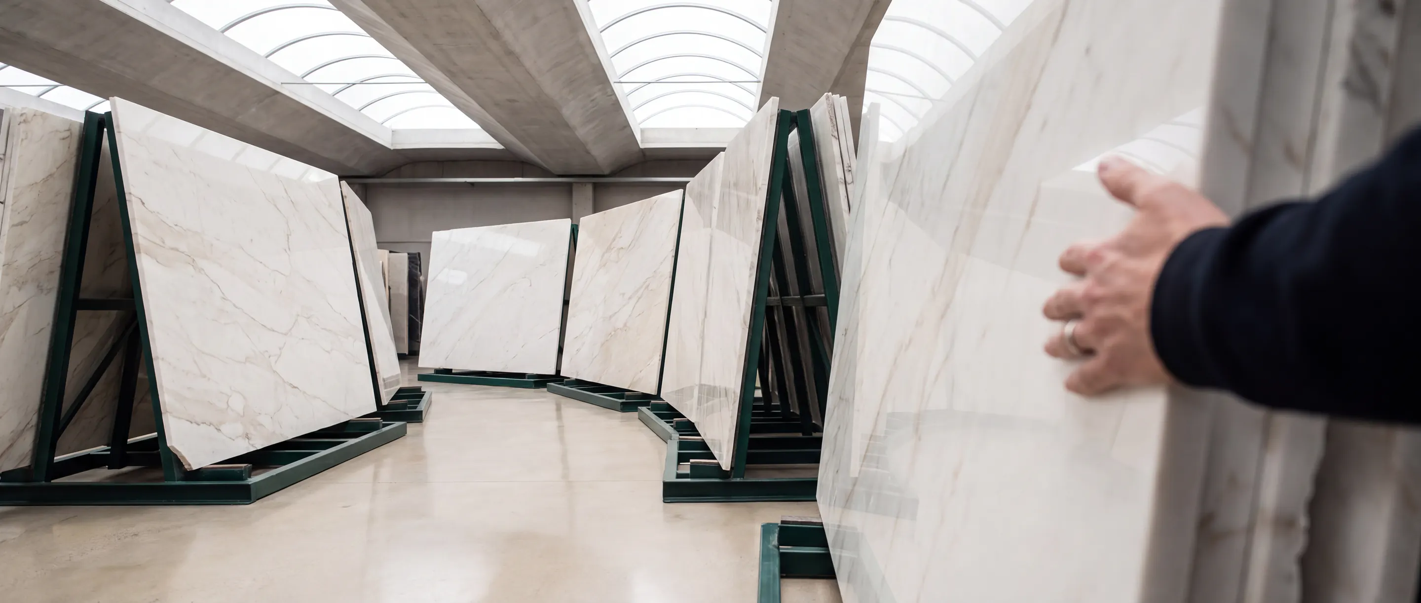 KalingaStone marble slabs in the Global Classic warehouse