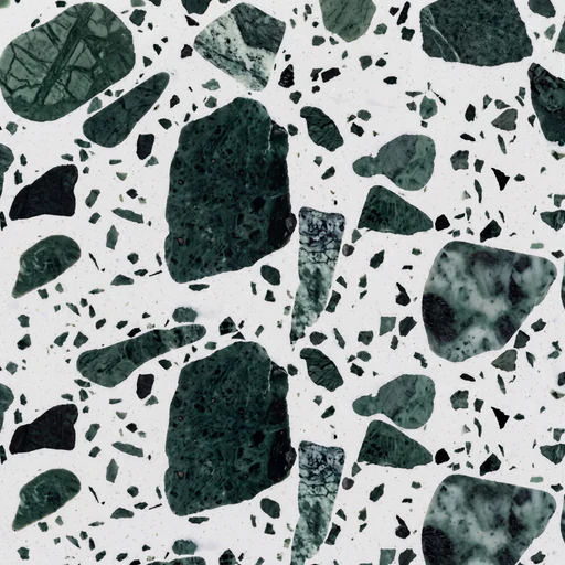 Exotic Green terrazzo macro