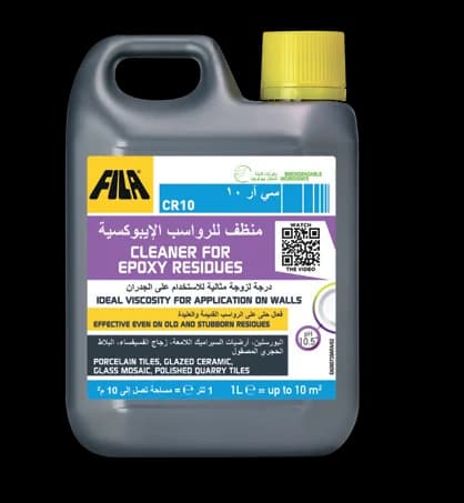 CR10 cleaner for epoxy residues for porcelain tiles, FILA UAE