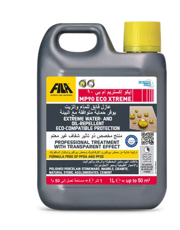 MP90 ECO XTREME extreme eco-compatible water- and oil-repellent protection for polished porcelain tiles, FILA UAE
