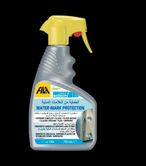 NODROPS water-mark protection for shower cubicles, FILA UAE