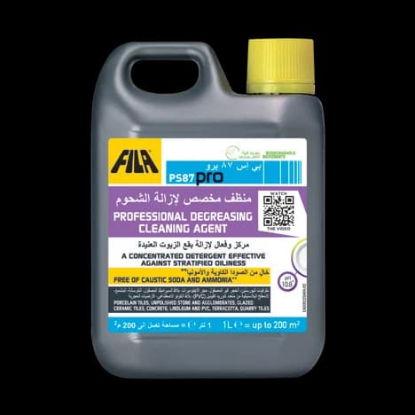 PS87 PRO professional degreasing cleaning agent for porcelain tiles, FILA UAE