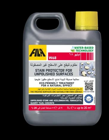 W68 stain protector for unpolished surfaces for unpolished stone and agglomerates, FILA UAE