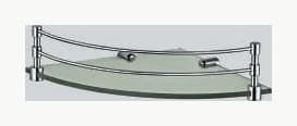 Corner Glass Shelf (with Bracket) - ACN-1173