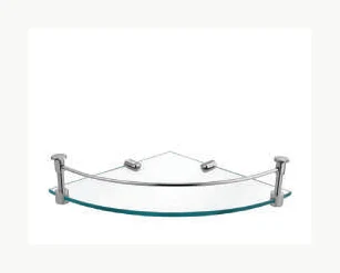 Corner Glass Shelf (with Bracket) - CPA-CHR-1173 - Chrome