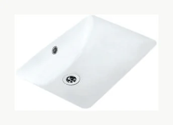 Under Counter Basinۯ with Fixing Accessories, Shape: Rectangular - CNS-WHT-701 - White