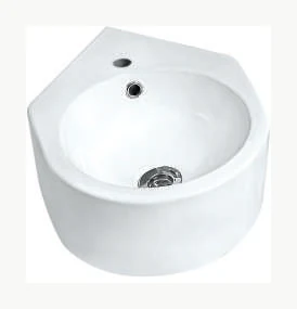 Wall Hung Corner Basin With Fixing Accessories,ۯ - JDS-WHT-25841 - White