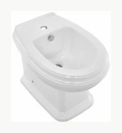 Floor Mounted Bidet with Fixing Accessories - QPS-WHT-7151PM - White