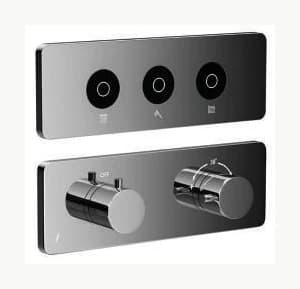 Exposed Part Kit of CLOUD Touch Shower System with 3 outlets for connection to Rain, Hand... - QLD-309683KRHB