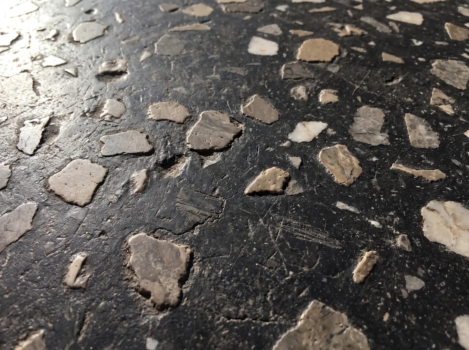 KalingaStone terrazzo Distress finish - macro surface texture