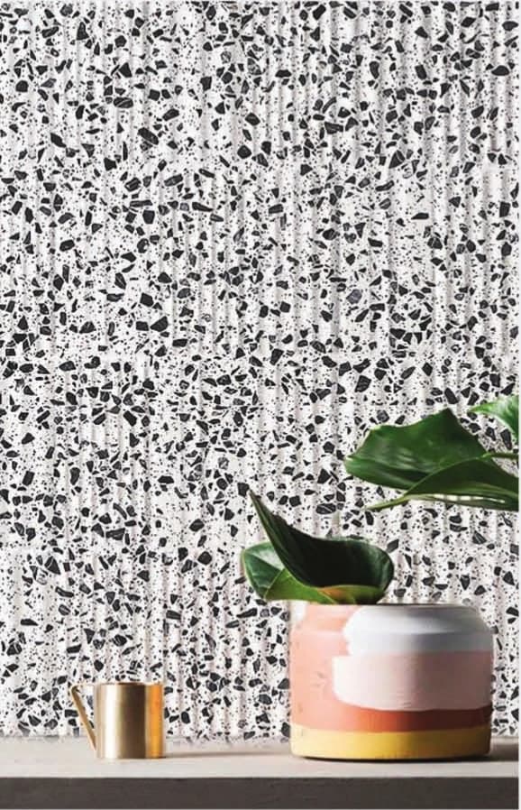 Fluted KalingaStone terrazzo installed in an interior