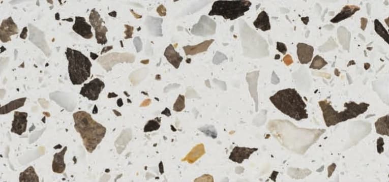 KalingaStone Terrazzo Mateo White - Series 8 terrazzo slab surface, 304 × 125 cm